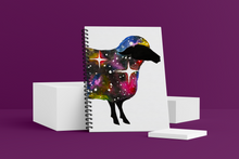 Load image into Gallery viewer, Cosmic Sheep Wellness Journal. Cover is the body of a sheep with wool made of space.
