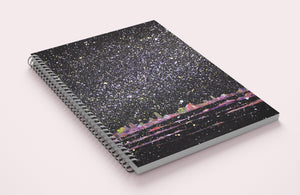 Night Wellness Journal. The cover shows a hand-painted starry night.